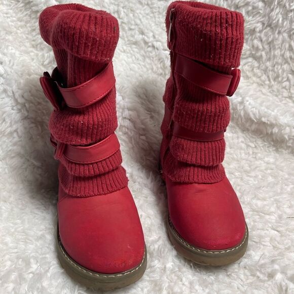 Dream Pairs KLOVE Girl's Winter Snow Boots Warm Walking Mid Calf Shoes SZ1 - Picture 2 of 11